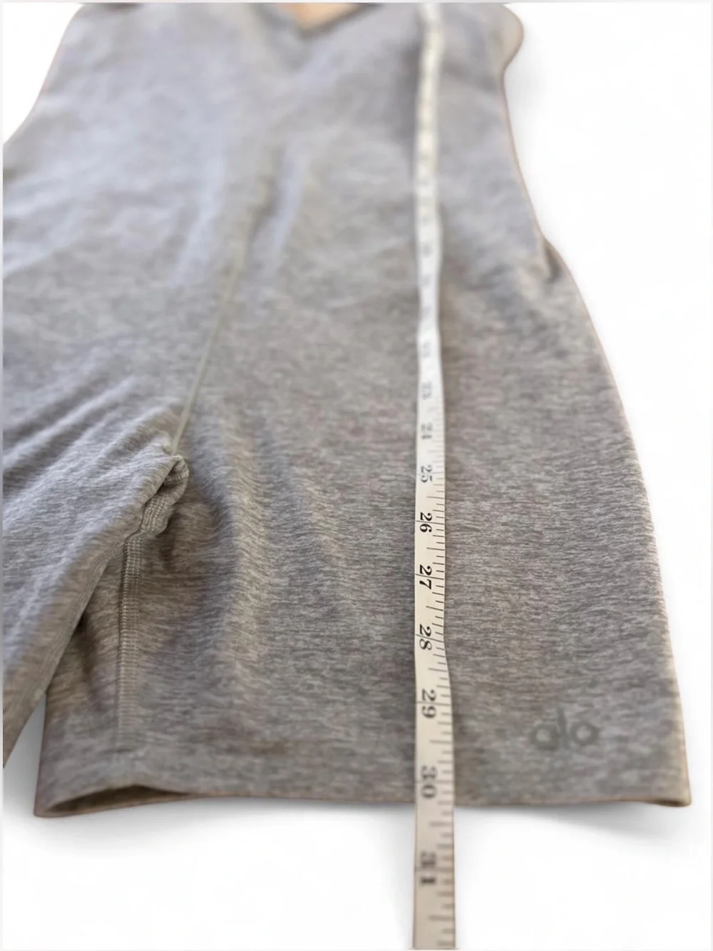 Alo Yoga Alosoft Suns Out Onesie Athleisure Grey V Neck Biker One Piece Woman M